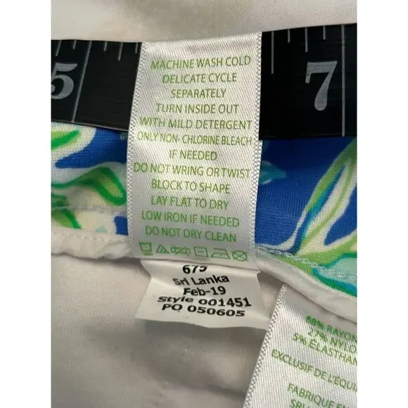 NWT Lilly Pulitzer Coastal Blue Lion Around Stretch Knit Shorts w/ Pockets Sz 4 - Picture 7 of 15